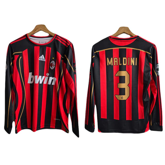 Ac milan 2006/07 home jersey maldini full sleeve