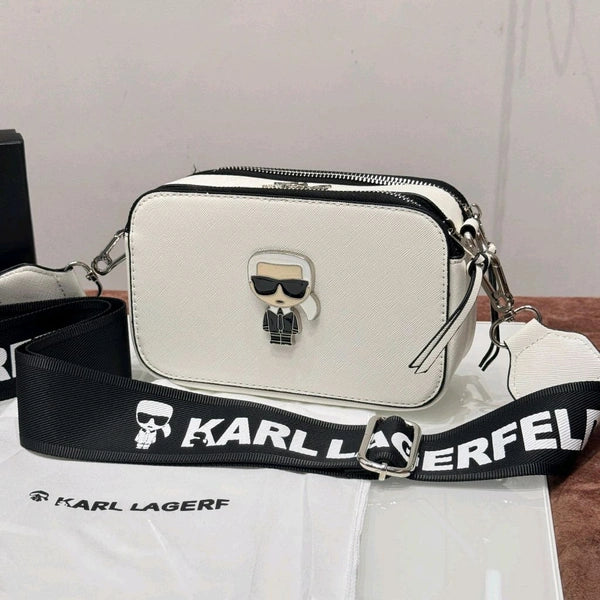 KARL LAGERFEL FULL WHITE WITH BLACK SLING