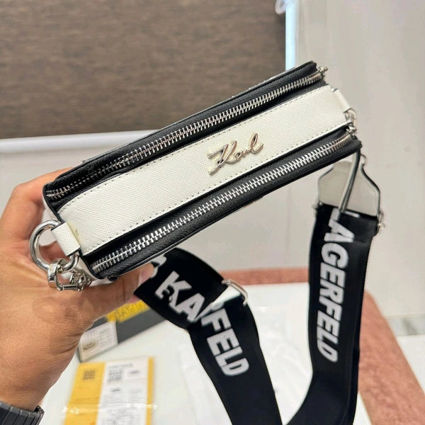 KARL LAGERFEL FULL WHITE WITH BLACK SLING