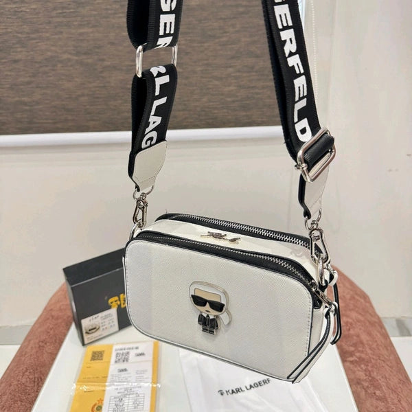 KARL LAGERFEL FULL WHITE WITH BLACK SLING