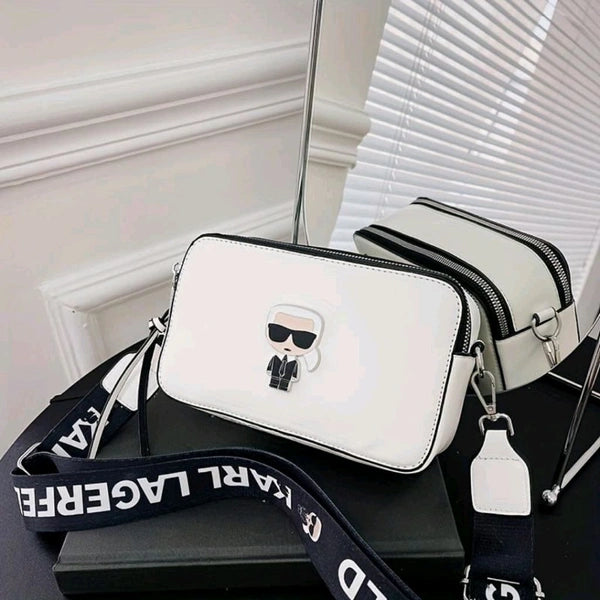 KARL LAGERFEL FULL WHITE WITH BLACK SLING